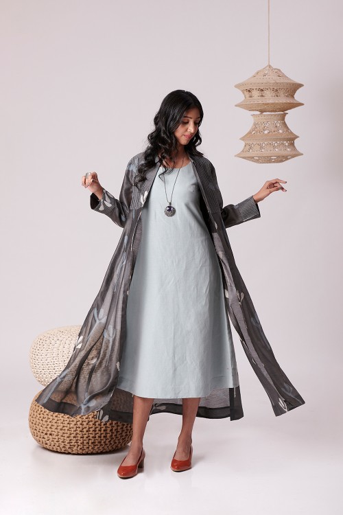 kalopsia - light grey fitted dress